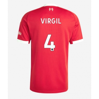 Billige Fotballdrakt Liverpool Virgil van Dijk #4 Replika Hjemmedrakt 2025-26 Kortermet